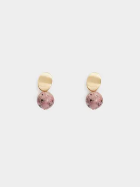 Silver-Toned Earrings With Stone 158685 — image 3