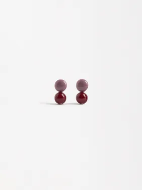 Silver-Toned Earrings With Stone 158685 — image 7