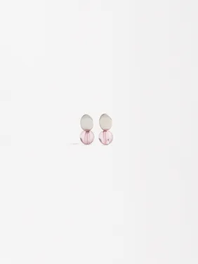 Silver-Toned Earrings With Stone 158685 — image 11