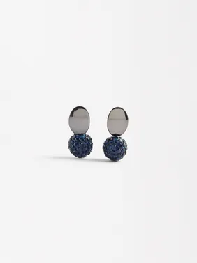 Silver-Toned Earrings With Stone 158685 — image 9