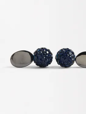Silver-Toned Earrings With Stone 158685 — image 8