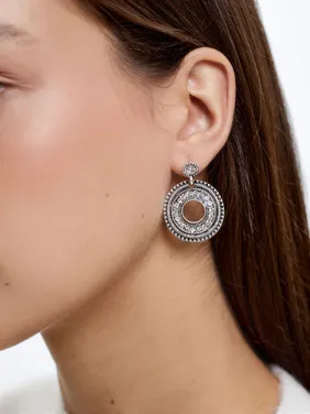 Medium Rhinestone Earrings 160058 — image 9