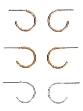 Set Of Basic Small Hoop Earrings 160159 — image 3