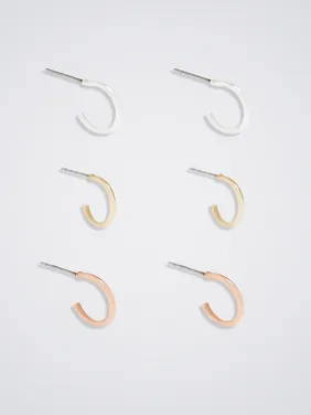Set Of Basic Small Hoop Earrings 160159 — image 12