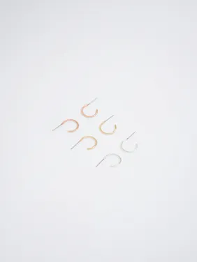 Set Of Basic Small Hoop Earrings 160159 — image 11