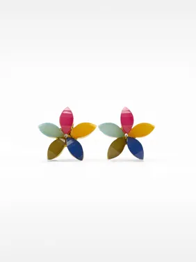 Flower Earrings With Resin 173549 — image 13