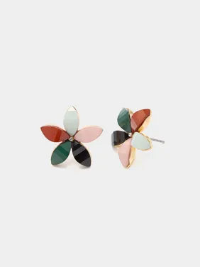 Flower Earrings With Resin 173549 — image 18