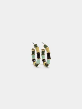 Enamel Hoops Earrings 176549 — image 9