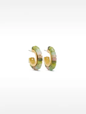Hoop Earrings With Stone Beads 188665 — image 8