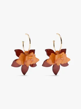 Open Hoop Earrings With Maxi Flower 195269 — image 17