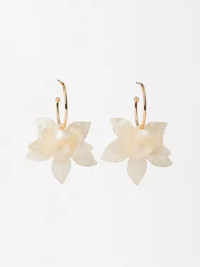 Open Hoop Earrings With Maxi Flower 195269 — image 6
