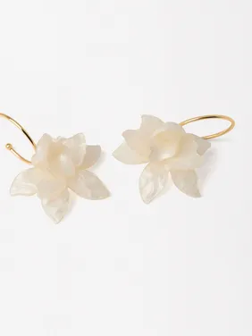 Open Hoop Earrings With Maxi Flower 195269 — image 7