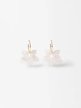Open Hoop Earrings With Maxi Flower 195269 — image 9