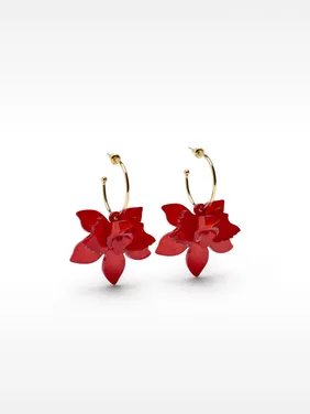 Open Hoop Earrings With Maxi Flower 195269 — image 12