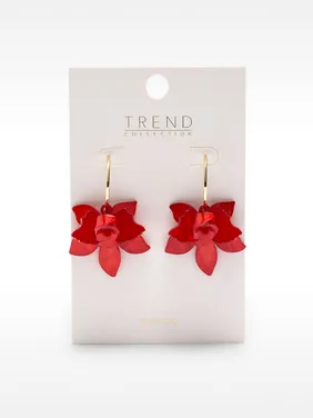 Open Hoop Earrings With Maxi Flower 195269 — image 13