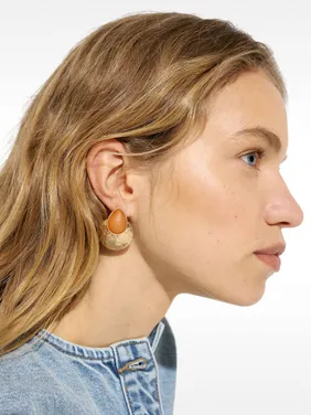 Round Earrings With Resin 227043 — image 6