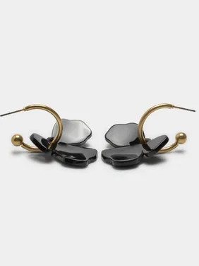 Hoop Earrings With Flower 228753 — image 9