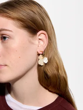 Hoop Earrings With Flower 228753 — image 4