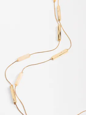 Long Double Necklace With Bars 228780 — image 3