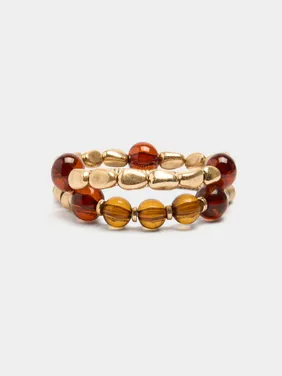 Set Of Elastic Bracelets With Resin 228898 — image 7