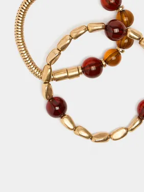 Set Of Elastic Bracelets With Resin 228898 — image 8