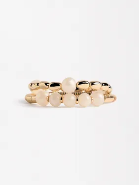 Set Of Elastic Bracelets With Resin 228898 — image 5