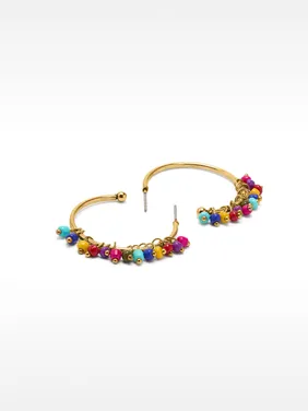 Hoop Earrings With Beads 232218 — image 3