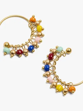 Hoop Earrings With Beads 232218 — image 8