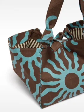 Printed 100% Cotton Shopper Bag 236690 — image 4