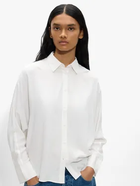 Shirt With Long Sleeves In A Fluid Fabric 243844 — image 3