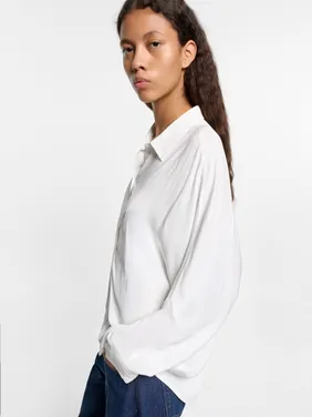 Shirt With Long Sleeves In A Fluid Fabric 243844 — image 5