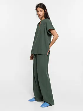 Trousers With Crinkled Effect 100% Cotton 247806 — image 5