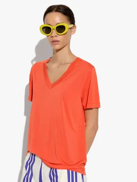 T-Shirt With V-Neck 248453 — image 3