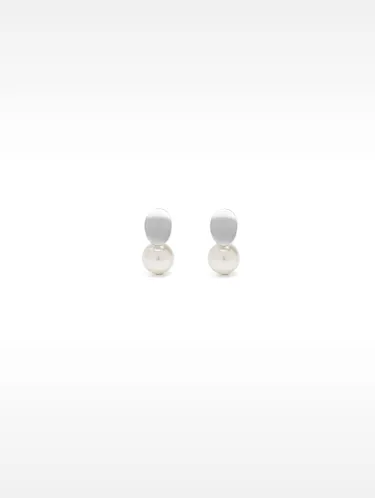 Silver-Toned Earrings With Stone 158685 — image 16
