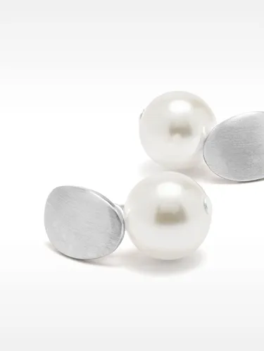 Silver-Toned Earrings With Stone 158685 — image 17