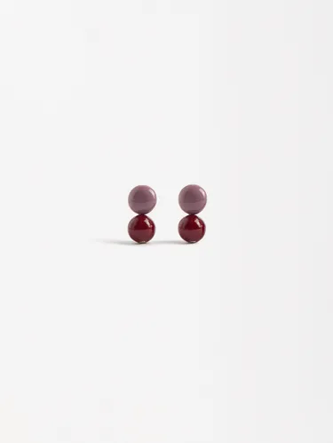 Silver-Toned Earrings With Stone 158685 — image 7