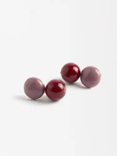 Silver-Toned Earrings With Stone 158685 — image 6