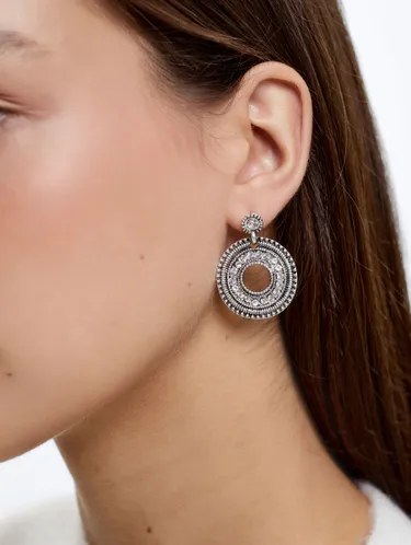 Medium Rhinestone Earrings 160058 — image 9