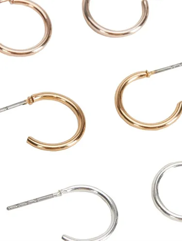 Set Of Basic Small Hoop Earrings 160159 — image 4