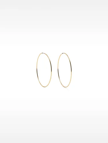 Basic Medium Hoop Earrings 160172 — image 4