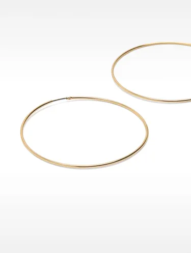Basic Medium Hoop Earrings 160172 — image 3