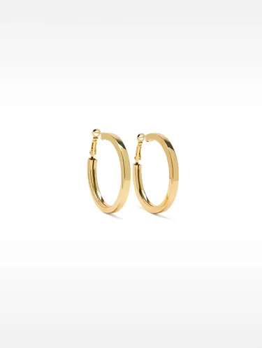Basic Medium Hoop Earrings 160190 — image 2