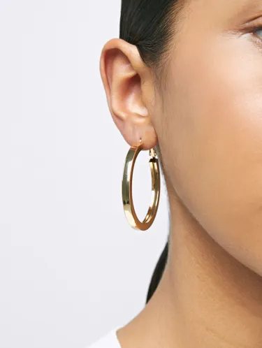 Basic Medium Hoop Earrings 160190 — image 1