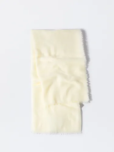Plain Pashmina With Frayed Detailing 160330 — image 9