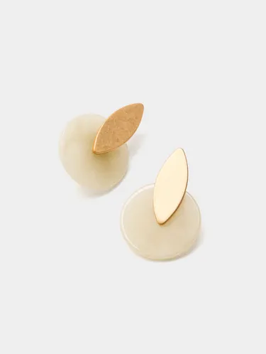 Round Earrings With Resin 170562 — image 7