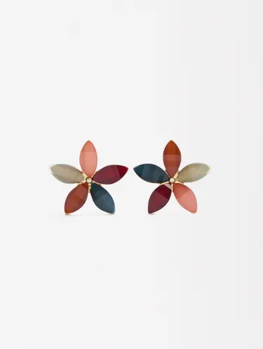 Flower Earrings With Resin 173549 — image 8