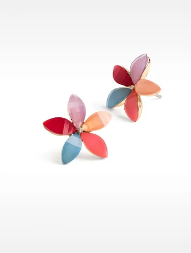 Flower Earrings With Resin 173549 — image 10