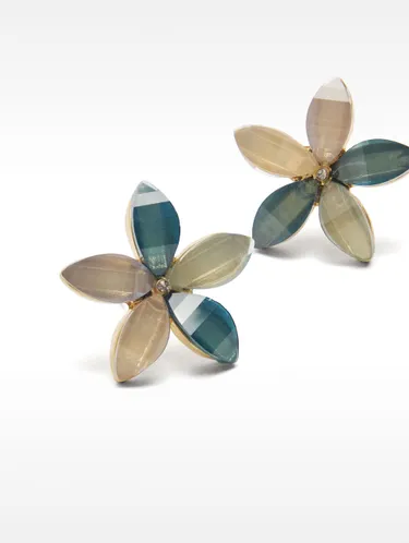 Flower Earrings With Resin 173549 — image 14