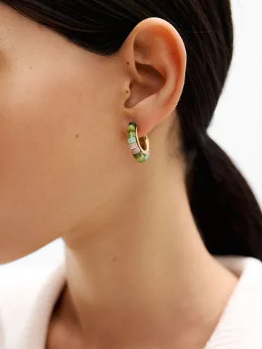 Hoop Earrings With Stone Beads 188665 — image 7