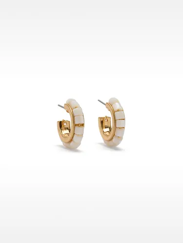 Hoop Earrings With Stone Beads 188665 — image 6